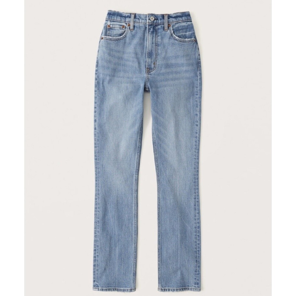 A&F Abercrombie Ultra High Rise 90s Slim Straight Jean Medium 10S 30S Short